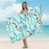 Toalla de Playa de Microfibra Transfronteriza para Adulto Estampada para la Playa Chal Protector Solar Absorbente Toalla para Nadar de Secado Rápido Toalla de Baño