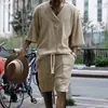 Otoño Amazon Transfronterizo Nuevos Pantalones Casuales para Hombre Europeos y Americanos Cuello en V Combinación Perfecta Tejido Jacquard Traje de Otoño para Hombre