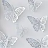 Amazon Pegatinas de Pared Mariposa Hueca 3D Papel Tapiz Decoración de Boda para el Hogar Pegatinas Creativas Sala de Estar Dormitorio