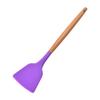 Espátula Gruesa de Silicona para Cocina Casera con Mango de Madera de Haya, Espátula Estilo Chino para Saltear, Utensilio de Cocina Antiadherente