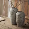 Jingdezhen Jarro de Cerâmica Grossa Retrô Nostálgico Novo Estilo Chinês Decoração de Bancada de Hotel B&B Artesanato de Exibição de Galhos Secos de Salgueiro
