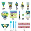 Novo Tema Bebê Bob Esponja Patrick Decoração de Festa de Aniversário Infantil Kit Prato Descartável Copo de Papel Kit