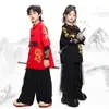 Ropa Moderna Infantil de Street Dance Marca Fresca con Estilo Tendencia Nacional Conjunto para Niños y Niñas Atuendo de Performance Hip-Hop Estilo Chino Infantil