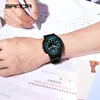 Sanda Novo Versão Coreana Relógio Luminoso Masculino e Feminino Personalizado Mostrador Tridimensional Impermeável Relógio de Quartzo Relógio para Provas Casual
