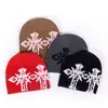 Gorro de Punto de Doble Trenza Halloween Transfronterizo Otoño e Invierno Cálido Cortavientos Moda Tendencia Fiesta Callejera Gorro para el Frío