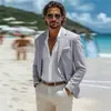 Traje Casual Estilo Italiano Verano 2026 para Hombre Delgado Casual Saco Ajustado Slim Fit de un Solo Botón Ropa Casual para Ir al Trabajo Formal