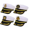 2025 Nuevo Primavera y Verano Fiesta de Rendimiento Escenario Yates Gorra Azul Marino Marinero Capitán Exterior Gorra para el Sol