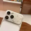 Maçã de Strass Luxo Leve para iPhone 18P/18PM/17P/17PM Tendência de Nicho Moda Cool Delicado Estilo Coreano Protetor de Lente