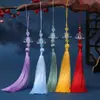 Campanilla de Viento de Acrílico Borlas para Sombrero Estilo Chino Color Sólido Poliéster Borlas Colgantes Amuletos Brocado Cantante Hanfu Accesorios para Joyería DIY