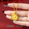 Estilo Étnico Chino Colgante Redondo de Ciervo Collar de Oro Arena Vietnamita para Mujer Diseño Joyería Duradera Venta Directa