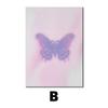 Estilo Ins Escandinavo Color Degradado Decoración de Sala de Estar Pintura Literaria Mariposa Rosa Pintura Colgante para Entrada Lienzo Pintado con Spray para el Hogar