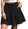 2026 Verano Nuevo Ropa Femenina Transfronteriza Amazon Wish Comercio Exterior Europeo y Americano Color Sólido Holgado Casual Falda con Cordón