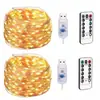 Direto da Fábrica Controle Remoto USB Fio de Cobre Cordão de Luzes Decoração de Natal Festa de Casamento LED Fio de Cobre Estrela Luzes Coloridas