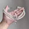 Gargantilha Choker Gravata Vazada de Design de Nicho Europeu e Americano, Colar Longo, Acessório Versátil e de Alta Qualidade para Meninas Modernas