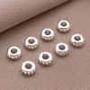Cuentas Espaciadoras Gruesas Conservadoras de Color Plata Redondas Bandeja de Flores Espaciador de Cuentas DIY Pulsera Collar Accesorios de Joyería Espaciador de Cuentas Sueltas