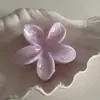 Grampo de garra de plumeria rosa-verde translúcido de verão, grampo de tubarão, presilha de cabelo com padrão de mármore doce e fresco, acessório de cabelo