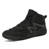 Zapatos de Senderismo Gruesos Cálidos de Caña Alta con Forro de Terciopelo Cruzados para Hombre, Zapatos de Algodón de Cinco Dedos, Impermeables y Antideslizantes, Botas de Nieve de Cinco Dedos para Exteriores