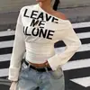 Sudadera Nueva de Otoño 2026 Estilo Vintage Americano con Hombros Descubiertos y Estampado de Letras para Mujer, Camiseta de Manga Larga Adelgazante y Versátil