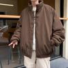 American retro stand collar cotton-padded coat masculino outono e inverno solto plus size all-match corduroy engrossado casaco acolchoado de algodão quente