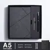 Caderno com logo personalizado, conjunto de caixa de presente para caderno espesso, diário para reuniões de negócios, bloco de notas A5 com capa de couro macio atacado