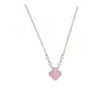 Collar de Trébol de Resina Rosa para Mujer, Cadena para Clavícula de Diseño de Lujo Ligero de Nicho a la Moda, Gargantilla Personalizada de Alta Gama de Moda