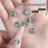 Produto acabado em forma de ovo de pombo sem base, bolas de diamante empilhadas, decorações para nail art, ornamentos de diamante coloridos, acessórios de diamante para nail art