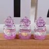 Botella de Vidrio Transparente Simulación de Caracola Luminosa Flotante Pendientes de Concha de Botella Llavero Colgante Accesorios para Joyería DIY