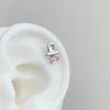 Design doce e cool sensação de alta qualidade y2k diamante rosa borboleta simples nicho amor cartilagem da orelha cravo de orelha médica brincos brincos