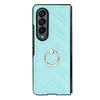 Para Samsung ZFold5 funda para teléfono soporte de hebilla de anillo zfold3 pantalla plegable funda de cuero cubierta protectora transfronteriza