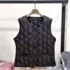 Chaleco Ligero de Algodón Estilo Nuevo 2026 para Mujer, Chaleco Corto sin Cuello Otoño e Invierno, Chaqueta Redonda Talla Grande