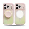 Color degradado es adecuado para funda de teléfono Apple 17Promax con soporte magnético, iPhonePro/15Promax diseño simple