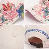 Gorra para Mujer, Primavera y Verano, Estilo Coreano de Moda, Gorra de Béisbol con Protección Solar, Bordado de Mariposa y Flor, Sombrero de Sol de Algodón Transpirable
