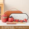 Set de Té para Viaje al Aire Libre Portátil Pequeño Set Viaje Una Tetera Cuatro Tazas Camping Taza Rápida Portátil Preparación de Té al Aire Libre