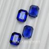 Aocai Baoshi Tila Method Cultivado Esmeralda Azul Real Corte Rectangular Facetado Zafiro 2*4-15*20mm Piedra Suelta