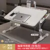 Mesa de cama dobrável com altura ajustável, mesa de escrita simples para estudantes de dormitório, mesa de estudo com suporte de altura ajustável