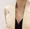 Collar de acero de titanio simple con temperamento de alta gama de nueva moda 2023 para mujer, explosiones de primavera y verano que no se desvanecen, delicada cadena de clavícula