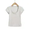 Quatro Estações Só Precisam de Pura Spice Girl Camiseta de Gola Redonda Manga Curta Slim Fit Diária Versátil Top Brilhante Decote U Slim Fit