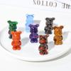 Estatueta de Urso Violento de Cristal Natural, Popular Urso Violento Decoração de Mesa, Espécime de Pedra Bruta de Cristal, Presente de Aniversário
