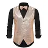 Roupa de Performance de Palco Masculina Colete Pequeno de Lantejoulas Estúdio Fotográfico Apresentador de Fotos Cantor Mestre de Cerimônias Colete