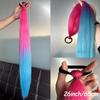1 pieza de peluca de coleta con goma elástica para niños y niñas, color trenza boxeadora, cuerda elástica trenzada, peluca de coleta, cabello