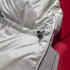 Versión Correcta m Home 23Ss Chaqueta de Plumas Corta de Tela de Nylon Barnizado para Hombres y Mujeres con Capucha Desmontable