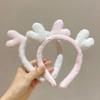 Internet Celebridade Plush Antler Face Wash Hair Band Mulheres Apply Máscara Wash Maquiagem Headband Mulheres Bonito All-match Going-out Headwear