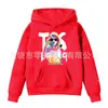 Sudadera con Capucha de Color Sólido Estampada con Letras Primavera y Otoño Ropa de Forro Polar para Niños con Bolsillo Top con Logo Fijo