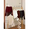 AS OFFICIAL Otoño Estilo Coreano Moda Casual Ceñidor de Cintura Multicolor Hombros Descubiertos Abotonado Manga Larga Suéter de Punto 16872