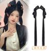 Peluca Hanfu bolsa de peluca antigua cabello enrollado cobertura completa de cabeza de una pieza estilo moño de orejas de gato antiguas estilo Song peinado de mujer