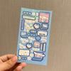 Sanrio pegatina estilo ins caricatura chica material para cuenta de mano pegatina estudiante alto valor de color kulomi jade gui perro pegatina