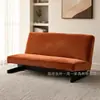 Sala de estar de apartamento pequeño simple Estudio Sofá de ocio Sofá de tela Sofá cama Sofá moderno de lujo ligero Recto sin respaldo