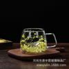 Taza Transparente de Flor Seca Perlada Comercio Exterior al por Mayor Taza de Jugo de Alto Borosilicato Recuerdo de Alto Valor Taza de Flor Real de Doble Pared Aislante