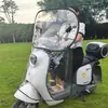 Cubierta Transparente Impermeable y a Prueba de Viento para Parabrisas de Vehículo Eléctrico, Protección contra el Frío Invernal para Batería, Motocicleta, Escudo de Lluvia para Parabrisas O