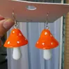 Pendientes de Resina con Manchas de Colores de Hongos de Venta Caliente Transfronteriza DIY Accesorios de Pendientes Dulces y Lindos para Niñas y Mujeres